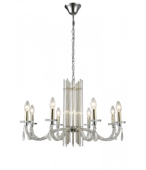 Люстра Crystal Lux AURELIO SP8 GOLD+CHROME/TRANSPARENT-foto2