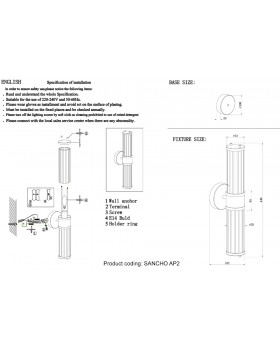 Бра Crystal Lux SANCHO AP2 GOLD-foto5