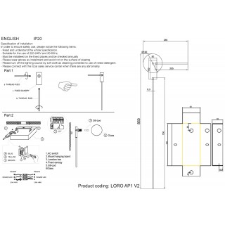 Бра Crystal Lux LORO AP1 V2 BLACK-foto3