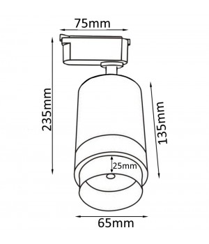 Cветильник трековый однофазный Crystal Lux CLT 0.31 008 15W WH-foto2