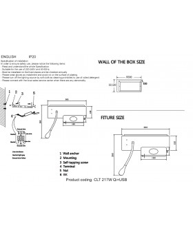 Бра Crystal Lux CLT 217W Qi+USB WH-foto7