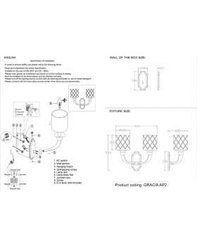 Бра Crystal Lux GRACIA AP2 GOLD-foto3