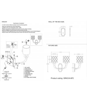 Бра Crystal Lux GRACIA AP2 GOLD-foto3