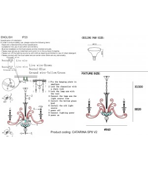 Люстра Crystal Lux CATARINA SP8 V2 GOLD/TRANSPARENT-COGNAC-foto4
