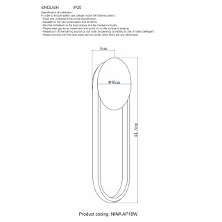 Бра Crystal Lux NINA AP18W LED BRASS-foto4