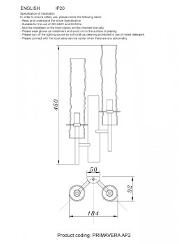 Бра Crystal Lux PRIMAVERA AP2 CHROME-foto4