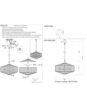 Люстра Crystal Lux FIESTA SP5 BRASS/TRANSPARENTE-foto5