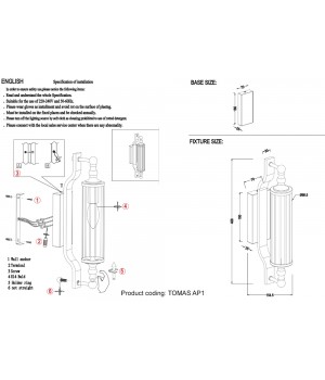 Бра Crystal Lux TOMAS AP1 CHROME-foto6