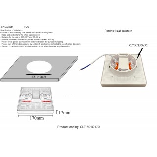 Светильник встраиваемый Crystal Lux CLT 501C170 WH 3000K-foto3