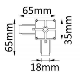 Соединитель L-образный (однофазный) Crystal Lux CLT 0.211 02 WH-foto2