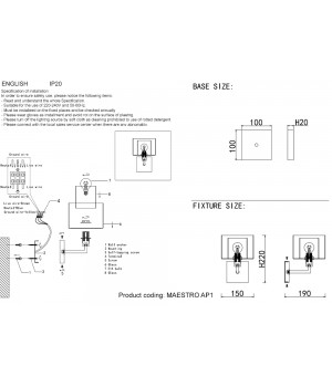 Бра Crystal Lux MAESTRO AP1 GOLD-foto2