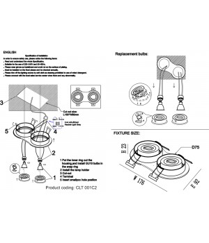 Светильник встраиваемый Crystal Lux CLT 001C2 BL-foto3