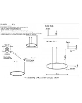 Люстра Crystal Lux MANZANA SP40W LED D1000 BLACK-foto4