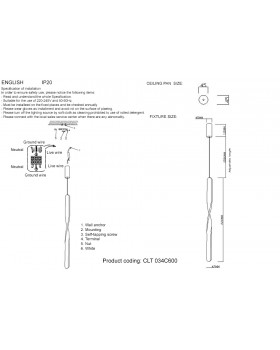 Светильник подвесной Crystal Lux CLT 034C600 BL-foto5