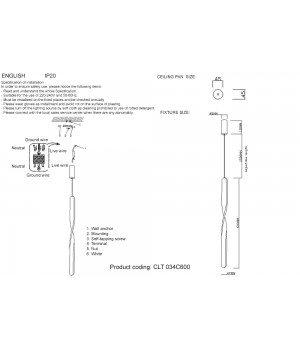 Светильник подвесной Crystal Lux CLT 034C600 BL-foto5