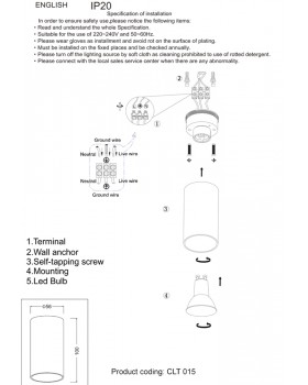 Светильник потолочный Crystal Lux CLT 015C WH-foto2