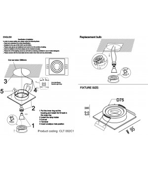 Светильник встраиваемый Crystal Lux CLT 002C1 WH-foto3