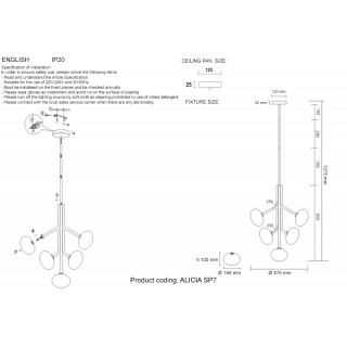 Люстра Crystal Lux ALICIA SP7 GOLD/WHITE-foto8