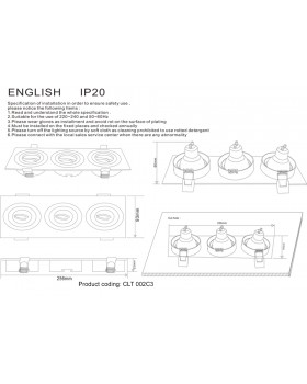 Светильник встраиваемый Crystal Lux CLT 002C3 WH-foto4