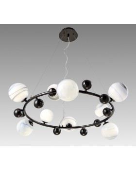 Светильник подвесной Crystal Lux SALVADORE SP9H BLACK CHROMIUM-foto2