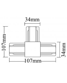Соединитель T-образный (однофазный) Crystal Lux CLT 0.211 08 WH-foto2