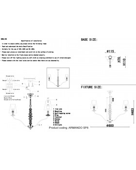 Люстра Crystal Lux ARMANDO SP8 GOLD-foto3