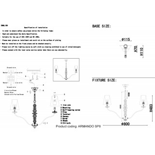 Люстра Crystal Lux ARMANDO SP8 GOLD-foto3