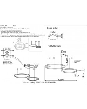 Люстра Crystal Lux FORTUNA SP123W LED GOLD-foto4
