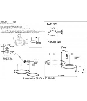 Люстра Crystal Lux FORTUNA SP123W LED GOLD-foto4