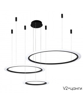 Люстра Crystal Lux MANZANA SP67W LED BLACK-foto2