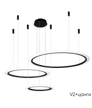 Люстра Crystal Lux MANZANA SP67W LED BLACK-foto2