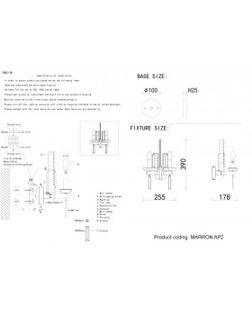 Бра Crystal Lux MARRON AP2 BRASS-foto3