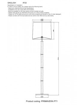 Торшер Crystal Lux PRIMAVERA PT1 CHROME-foto5