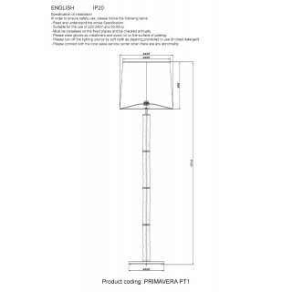Торшер Crystal Lux PRIMAVERA PT1 CHROME-foto5