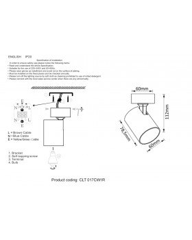 Светильник потолочный Crystal Lux CLT 017CW1R BL-foto2