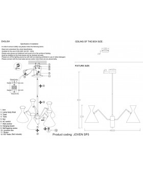 Люстра Crystal Lux JOVEN SP5 GOLD/BLACK-foto5