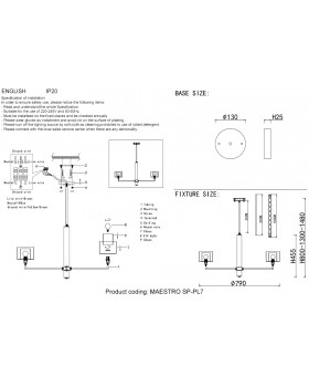 Люстры Crystal Lux MAESTRO SP-PL7 GOLD-foto3