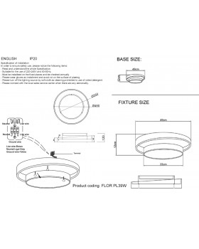 Светильник потолочный Crystal Lux FLOR PL39W LED 4000K WH-foto3