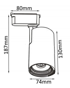 Cветильник трековый однофазный Crystal Lux CLT 0.31 007 20W BL-foto2