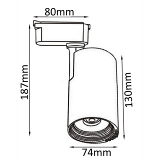Cветильник трековый однофазный Crystal Lux CLT 0.31 007 20W BL-foto2