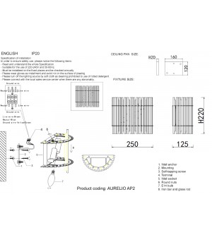 Бра Crystal Lux AURELIO AP2 GOLD+CHROME/TRANSPARENT-foto5