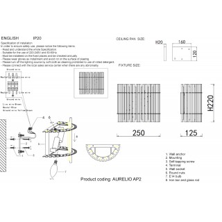Бра Crystal Lux AURELIO AP2 GOLD+CHROME/TRANSPARENT-foto5