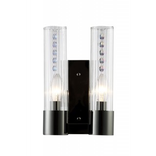 Бра Crystal Lux OTONO AP2 BLACK CHROMIUM/TRANSPARENTE-foto2