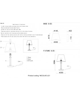 Настольная лампа Crystal Lux NICOLAS LG1 NICKEL/WHITE-foto5