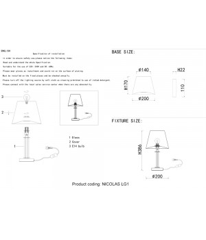 Настольная лампа Crystal Lux NICOLAS LG1 NICKEL/WHITE-foto5