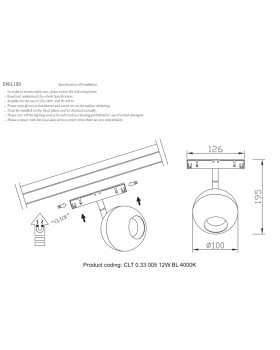 Светильник трековый магнитный Crystal Lux CLT 0.33 005 12W BL 4000K-foto3