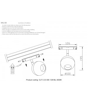 Светильник трековый магнитный Crystal Lux CLT 0.33 005 12W BL 4000K-foto3