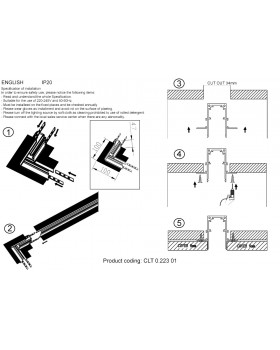 Соединитель для магнитного встраиваемого шинопровода угловой Crystal Lux CLT 0.223 01 BL-foto2