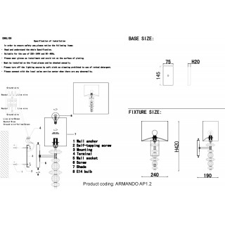 Бра Crystal Lux ARMANDO AP1.2 GOLD-foto3