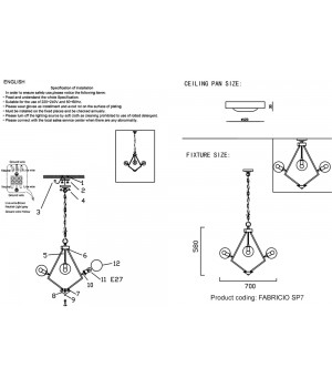 Люстра Crystal Lux FABRICIO SP7 CHROME/TRANSPARENTE-foto5